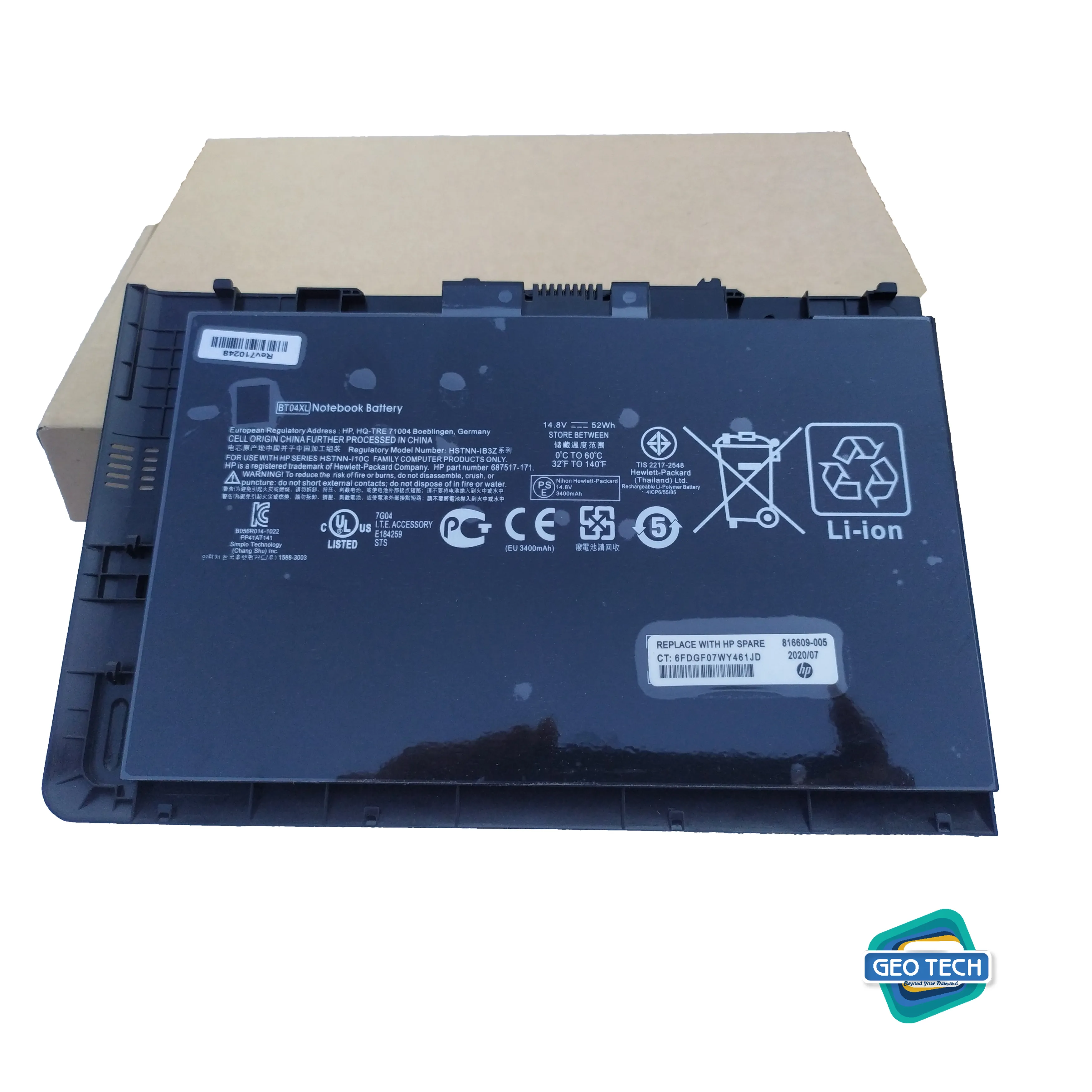 9470m BT04 BT04XL Notebook Battery for HP EliteBook Folio 9470 9470M 9480 9480M Series Ultrabook Laptop fits BA06 BA06XL Battery Spare 687945-001 696621-001 H4Q47AA H4Q48AA