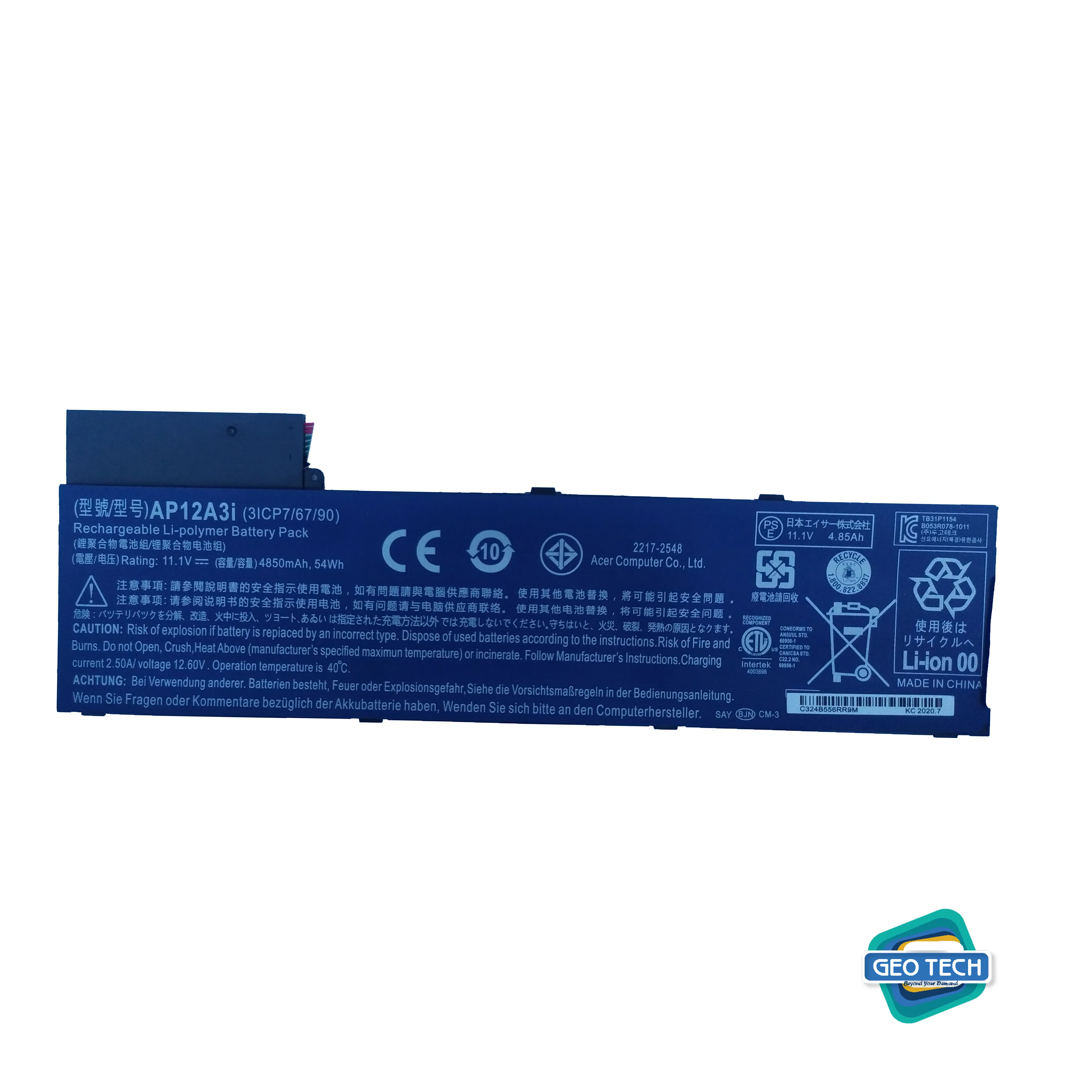Replacement AP12A3i 3ICP7/67/90 Battery for Acer Aspire M5 M5-481PT M5-581T M5-481G M5-481T